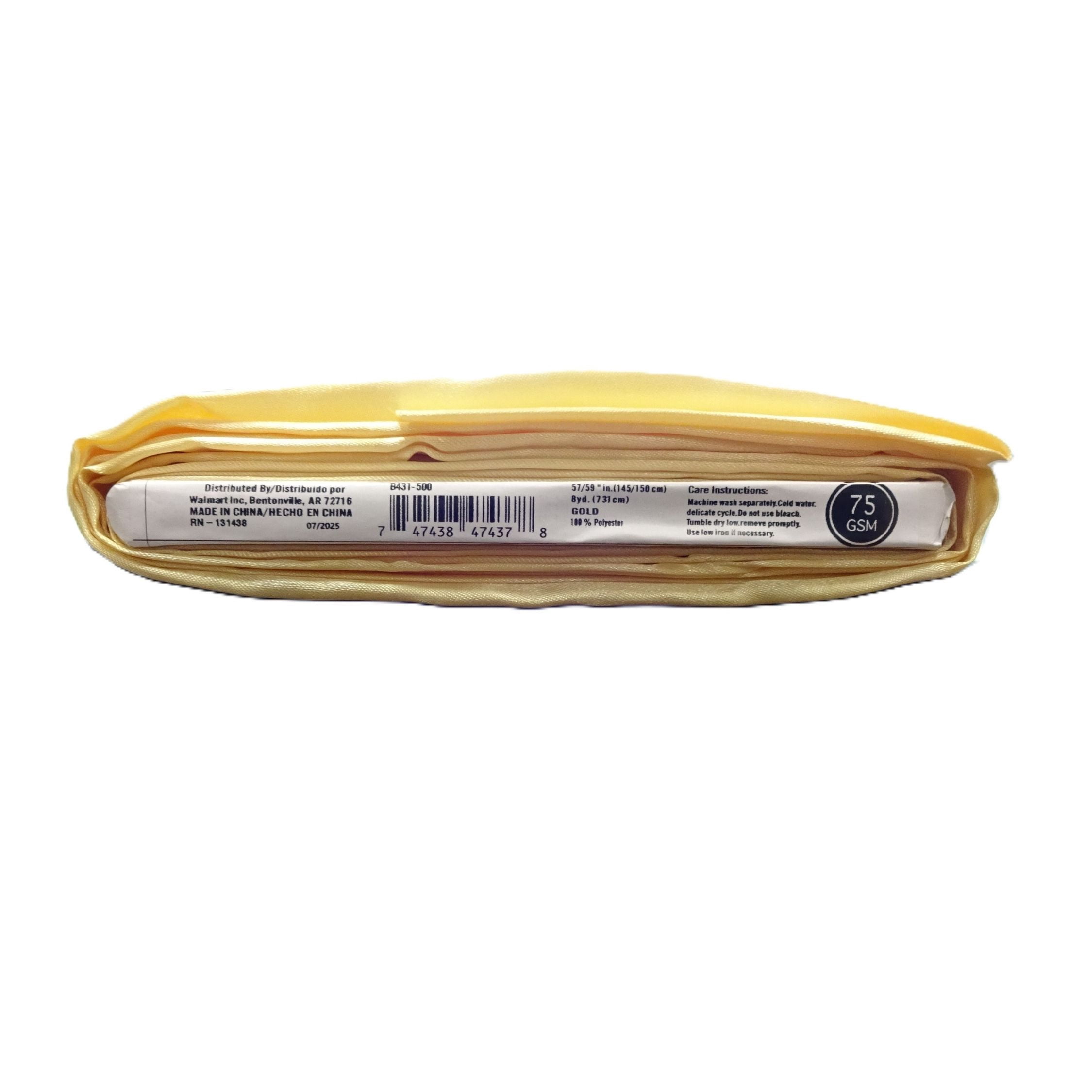 Shason Textile Special Occasion Costume Satin Fabric, Gold