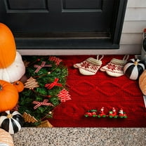 Chmadoxn Christmas Door Mat, Christmas Welcome Mat, Christmas Tree Door Mat, Christmas Front Door Mat, Christmas Floor Doormat, Christmas Outdoor Mat, Christmas Rug, 35.4×23.6 Inch