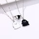 thumbnail image 4 of Juego de 2 uds de collar con colgante de fantasma y corazón de amor magnético encantador para mujeres, hombres, mejores amigos, niñas, niños, adolescentes, esmalte, imán de atracción mutua, 4 of 5