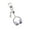 B, variant on Innovative Gradient Designs Keyring Music Lover Accessory Sturdy Alloy Acrylic Construction Multipurpose Gifts