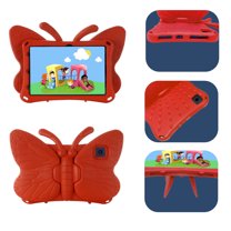 ELEHOLD Cute Kids Case for Samsung Galaxy Tab A8 10.5" (2022) Kids Friendly EVA Butterfly Wings Kickstand Heavy Duty Rugged Shockproof Protective Case for Galaxy Tab A8 10.5"(X200/X205) - Red