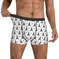 thumbnail image 3 of Men's Boxer Briefs, Eiffel Tower eye heart Soft Comfy Mens Underwear Boxer Briefs Breathable With Widen Waist, 3 of 7