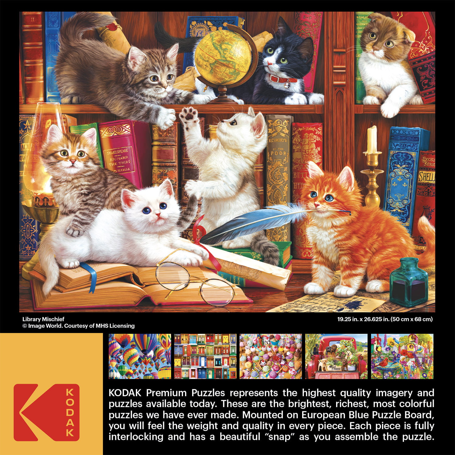 Kodak 1000 Piece Jigsaw Puzzle - Library Mischief - Walmart.com