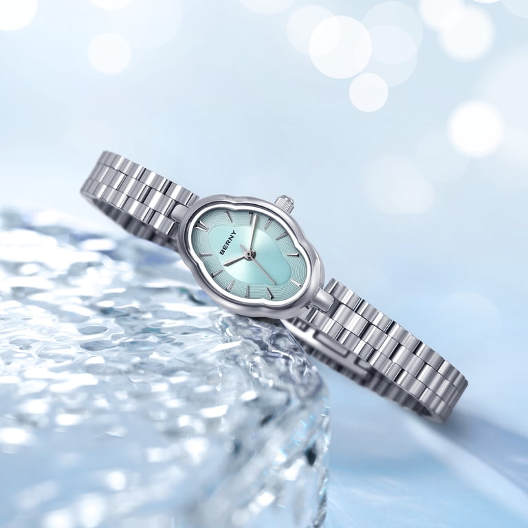 BERNY Small Silver Watches for Women Dainty Vintage Ladies  display picture 1
