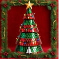 thumbnail image 4 of Christmas Tree Ornaments Ceramic LED Light Up Christmas Decoration Desktop Holiday Props Tabletop Christmas Tree Decor for Home and Party, 4 of 4