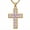 4, variant on Birthstone Necklace for Men December Olive Green Cross Pendant 40mm 14K Gold Plated Christian Jewelry