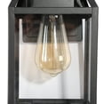 thumbnail image 4 of LNC Modern Square Black Outdoor Wall Sconce 1-Light Transitional Textured Black Lantern Sconce with Clear Glass, 4 of 6
