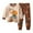 X01-Brown, variant on Toddler Outfits for Girls Cartoon Pattern 5t Girls Clothes Home Long Sleeved Clothes Fall Outfits