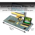 thumbnail image 3 of Big Mouse Pad Modern Desk Pad Computer Desk Mats Large Mouse Pads Large Mousepad Waterproof Non-Slip Rubber Base 35.4 X 15.7 for Game Office, Vincent Almond Blossom, 3 of 7