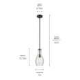 thumbnail image 3 of 42456OZCS Kichler Lighting Everly - 1 Light Mini Pendant - with Transitional inspirations - 13.75 inches tall by 7 inches wide-Olde Bronze, 3 of 4