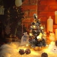 thumbnail image 2 of Deyaah 40cm Mini Christmas Tree with Lights, Desktop Christmas Tree, Battery Powered Tabletop Christmas Tree for Christmas Holiday Table Decor (Gold), 2 of 5