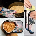 thumbnail image 5 of Yayeee Oven Mitts and Pot Holder Set of 2 Heat Resistant Kitchen Gloves Baking Hot Pad, Flowers and Leaves, 5 of 5