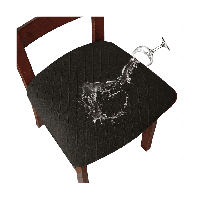Removable Washable Stretch Jacquard Chair Seat Covers Anti-Dust Dining Room Chair Covers Seat Cushion Slipcovers