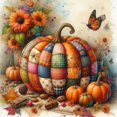 thumbnail image 2 of Kit Punto Cruz Calabaza Impreso Hilo Algodón Ecológico Bordado 11CT 40x40cm, 2 of 8