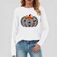 thumbnail image 2 of Godom Halloween Shirts Womens Pumpkin Shirt Tshirts Casual Letter Print Tees Cute Ghost Fall Tops, 2 of 4