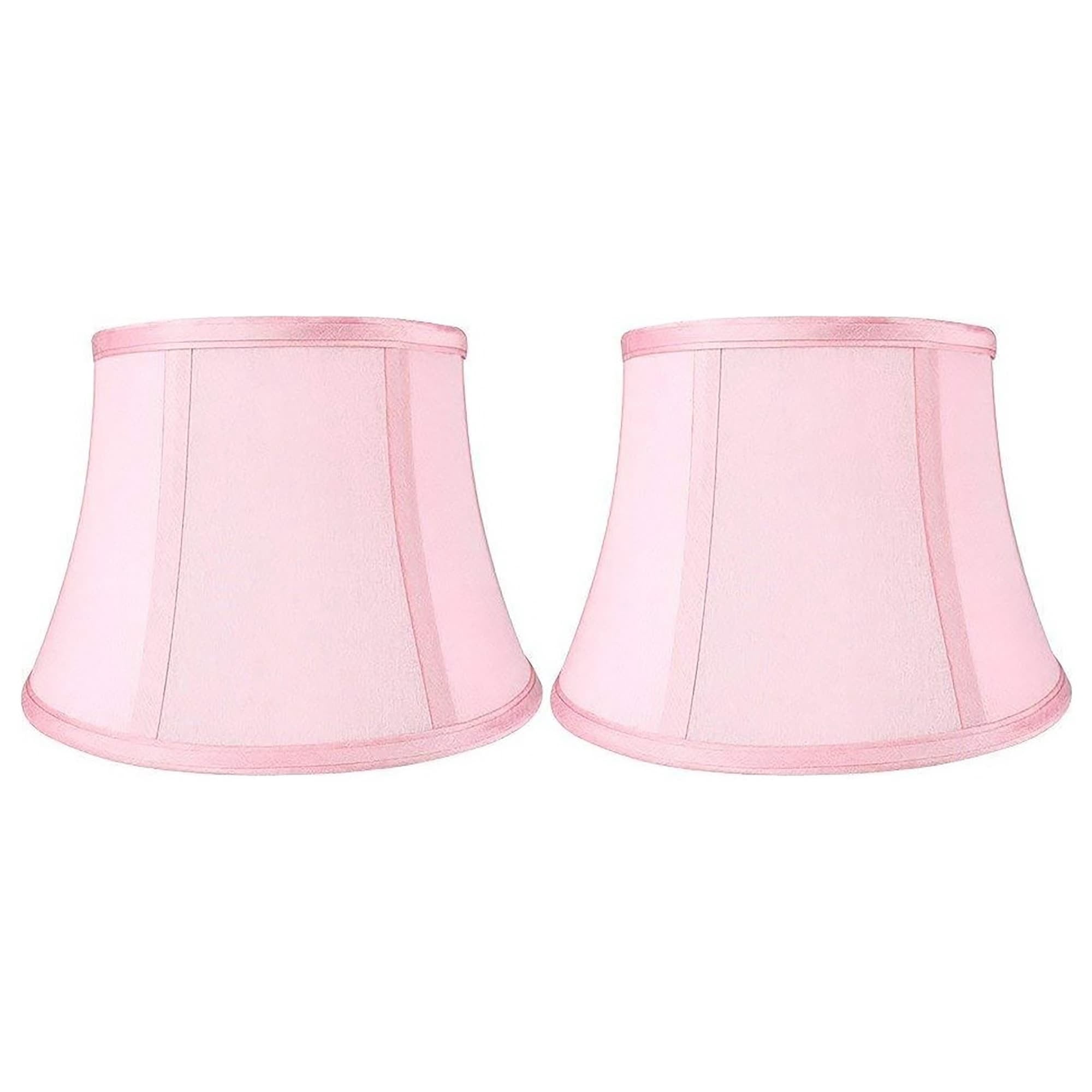 Faux Silk Bell Lamp Shade, 7" Top, 10" Bottom, 7" Slant Burgundy Single