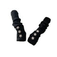 thumbnail image 4 of Milageto Arm Warmers Cute Knitted Arm Sleeves Thumb Hole Wrist Warmer for Women Girls black with star, 4 of 8