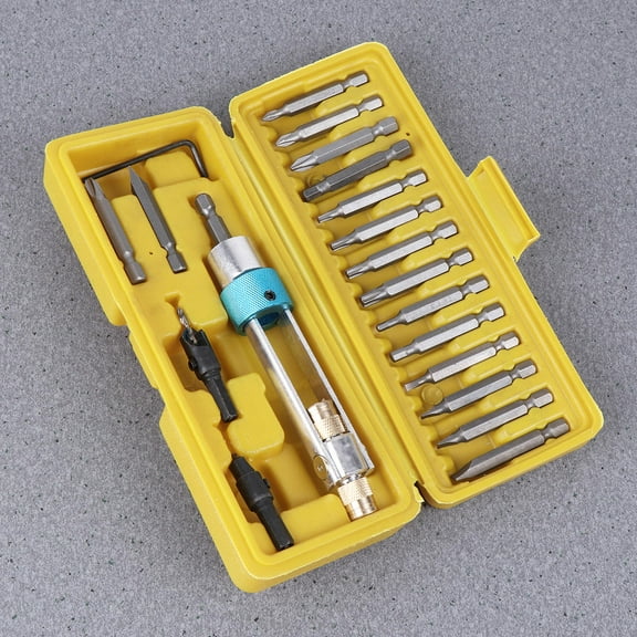 WESIEVYA 20Pcs Countersink Drill Bit Kit For Hard Materials With Cross Shaped 7.7In