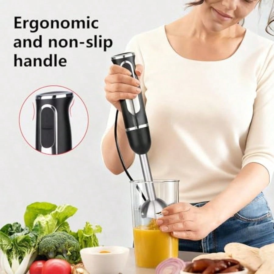 Immersion Blender Handheld 300W Hand Blender with 2 Mixing Speed and Stainless Steel Blades Emulsion Blender Handheld for Kitchen Shakes Puree or Baby Food