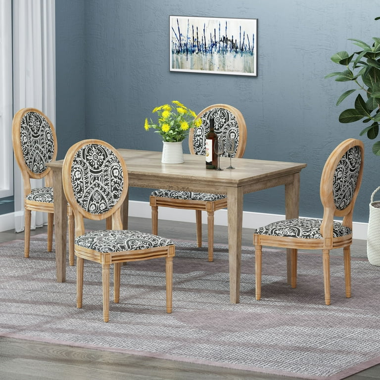 Natural fabric dining chairs hot sale