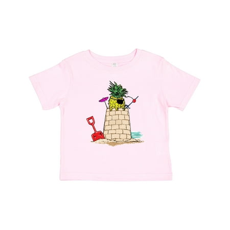 

Inktastic Pirate Summer Pineapple Defending His Sandcastle Gift Toddler Boy or Toddler Girl T-Shirt