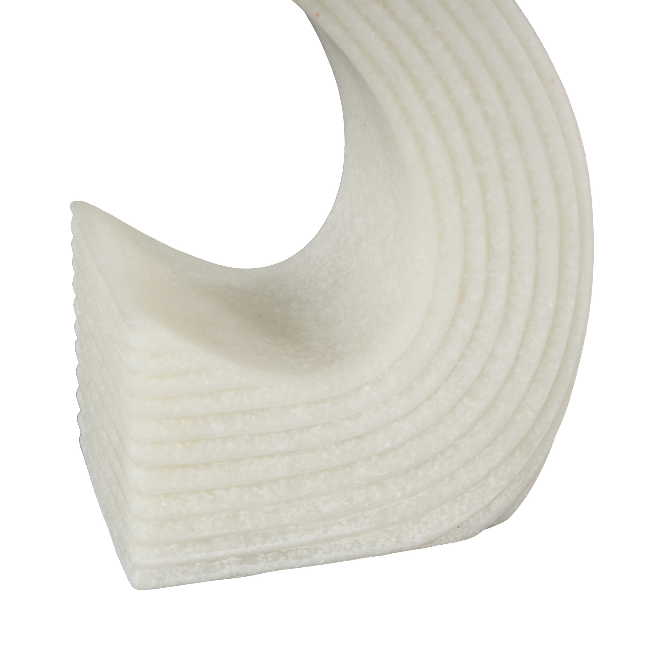 DecMode 4" Heart Inspired Geometric White Polystone Bookends with Shimmer Details (Set of 2)