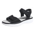thumbnail image 6 of Walking Sandals for Women Thick Soft Sole Strappy Beach Shoes Comfortable Footbed Open Toe Lightweight Casual Summer Athletic Footwear Black Size 9.5, 6 of 6