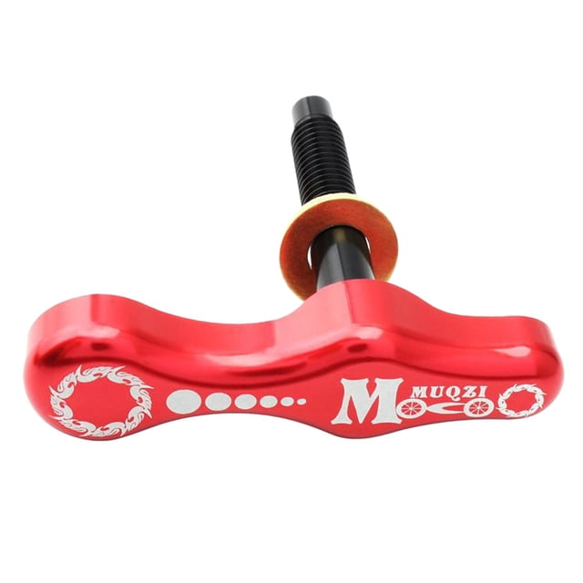 Abrazadera de bisagra tipo C para bicicleta plegable con hebilla y tornillo de aleación de aluminio. Palanca roja