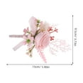 thumbnail image 6 of CTIRCHIU Pink Artificial Flower Boutonniere for Weddings Natural Design Elegant Men Suit Corsage, 6 of 8