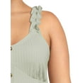 thumbnail image 5 of No Boundaries Juniors' Plus Size Button Front Tank Top, 5 of 5