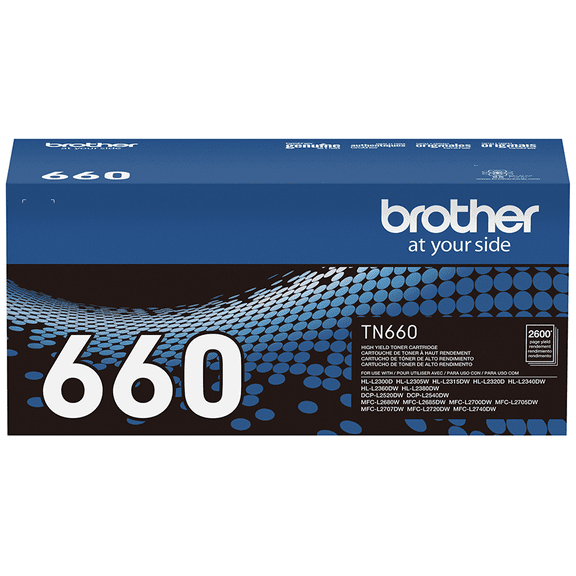 Brother Genuine High-yield Printer Toner Cartridge, TN660, Black