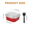 thumbnail image 2 of 40Pack 10oz Disposable Mini Cake Pans with Lids and Spoons for Baking Cupcakes Red, 2 of 6