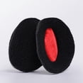 thumbnail image 3 of Thicken Bandless Ear Muffs Fleece Soft Plush Ear Warmer Winter Warm Earmuffs Outdoor Cold Protection Earmuffs Ear Cover Ear Caps (Red Men), 3 of 7