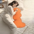 thumbnail image 2 of Throw Pillow Covers 40x37 Pregnancy Pillow For Sleeping Body Maternity Pillow Supports Back Legs Abdomen Hips For Pregnant Women 39 Inch Pregnancy Pillow For Women Orange, 2 of 7