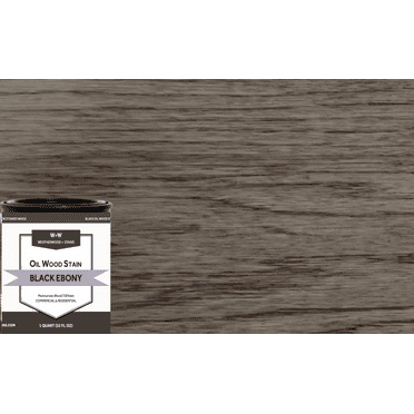 Ebony Black Interior Oil-Based Wood Stain, Low VOC, by Weatherwood - Quart (32 Fl. Oz.)