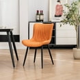 thumbnail image 4 of Kidol & Shellder Dining Chairs Set of 2 Soft Leather Dining Room Chairs with Sleek Metal Legs,Camel, 4 of 9