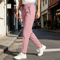 thumbnail image 2 of IYYVV Stretch Active Pants for Women Comfy Fit Quick Dry Athletic Pants Running Hiking Joggers with Zipper Pockets Pink S, 2 of 5