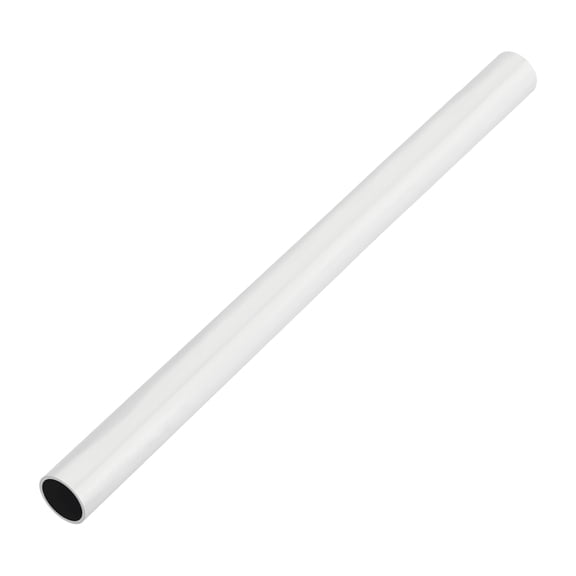 Uxcell 6063 Aluminum Tubing Round Tube 1.18"(30mm) OD x 1.02"(26mm) ID 18"(457.2mm) Length Metal Straight Pipe for Industrial, DIY Craft, Furniture, Decoration, Silver