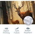 thumbnail image 4 of Hunting Forest Deer Shower Curtain Rustic Farmhouse Woodland Shower Curtains Country Cabin Vintage Wildlife Themed Bathroom Decor Polyester Fabric-72" x 72", 4 of 6