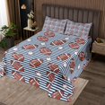 thumbnail image 2 of Erosebridal Rugby Coverlet Set King for Boys,American Football Bedding Set,Striped Room Decor,Breathable,3pcs, 2 of 5