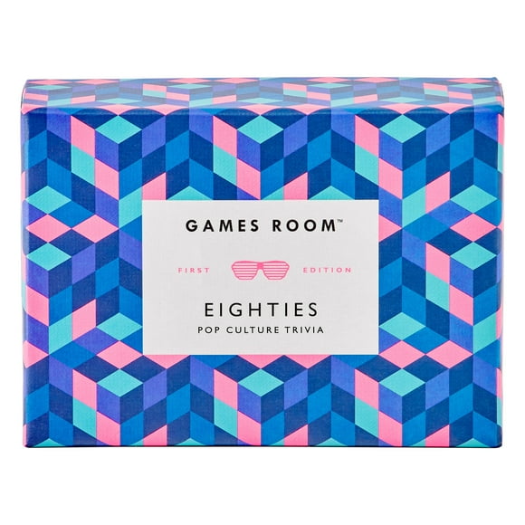 Ridley'S Games Room 80S Pop Culture Quiz Trivia Card Game - Juegos de trivia para adultos y niños - Más de 2 jugadores - Incluye 140 tarjetas de preguntas únicas - Tarjetas de preguntas divertidas que
