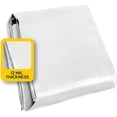 thumbnail image 6 of Seal Skin Heavy Duty White Waterproof Tarp,12 Mil Thick, UV & Tear Resistant 10' X 20', 6 of 7