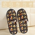 thumbnail image 2 of Bixox Men's Women's Beer Bottles1 Patterned Plush House Slippers, Memory Foam Slippers, Indoor and Outdoor Warm Plush Bedroom Shoes, Soft Flat Sole, Comfortable and Non-slip, 2 of 5