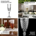 thumbnail image 5 of Efavormart 6-Pack Champagne Glasses, 8oz Shatterproof Plastic Crystal Cut Toast Flutes, Hunter Green for Party Celebration Wedding, 5 of 11