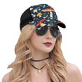 thumbnail image 5 of Picia Colorful Mushrooms Pattern Trucker Hat,Baseball Cap,Sun Protection Cap,Stylish Headwear,Leisure Cap,Outdoor Sports Cap, 5 of 7