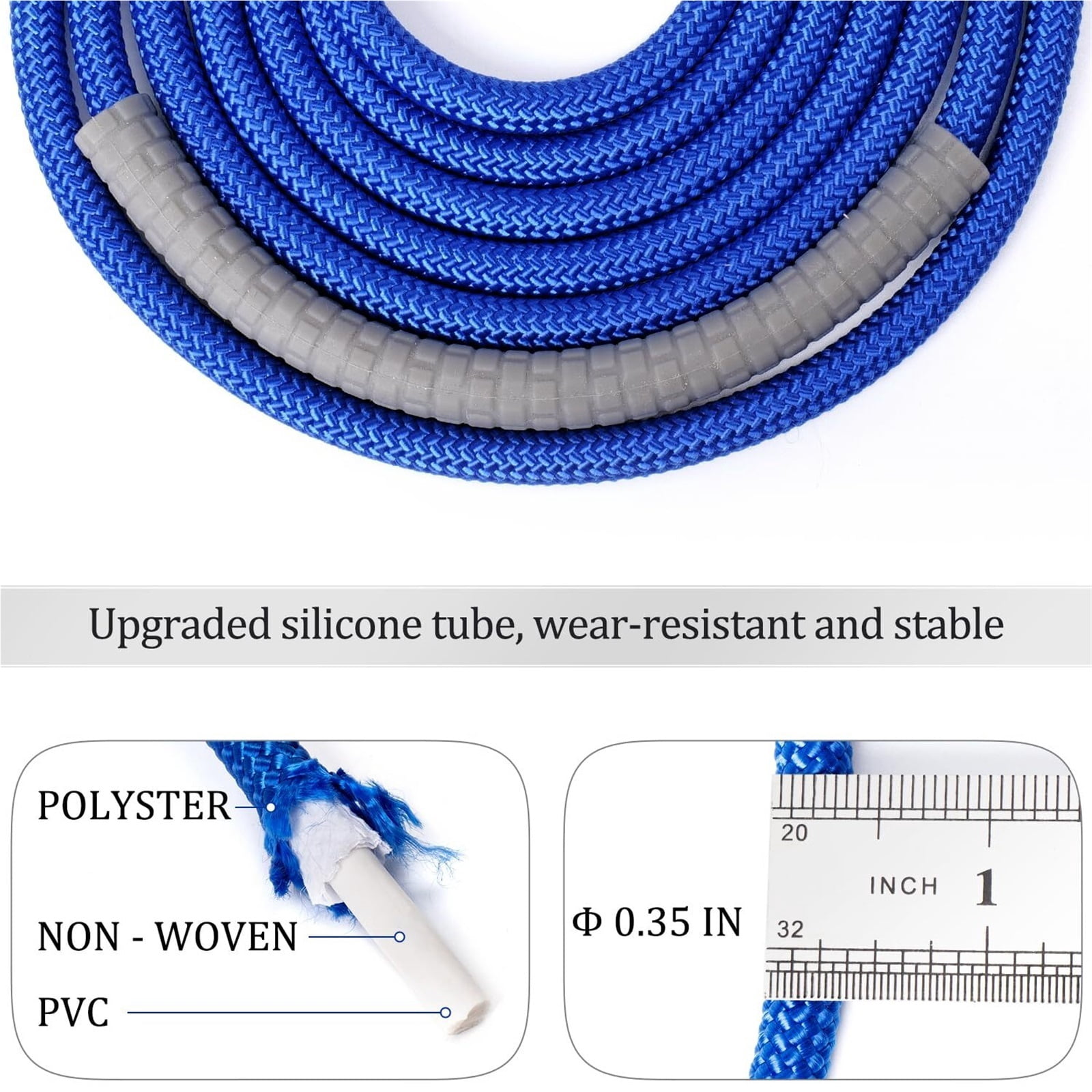 WEIKE Fast jump rope without wrapping ball bearing, professional thick weight-bearing jump rope