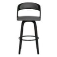 thumbnail image 5 of Armen Living Shelly 26" Modern Faux Leather Counter Stool in Black and Gray, 5 of 9