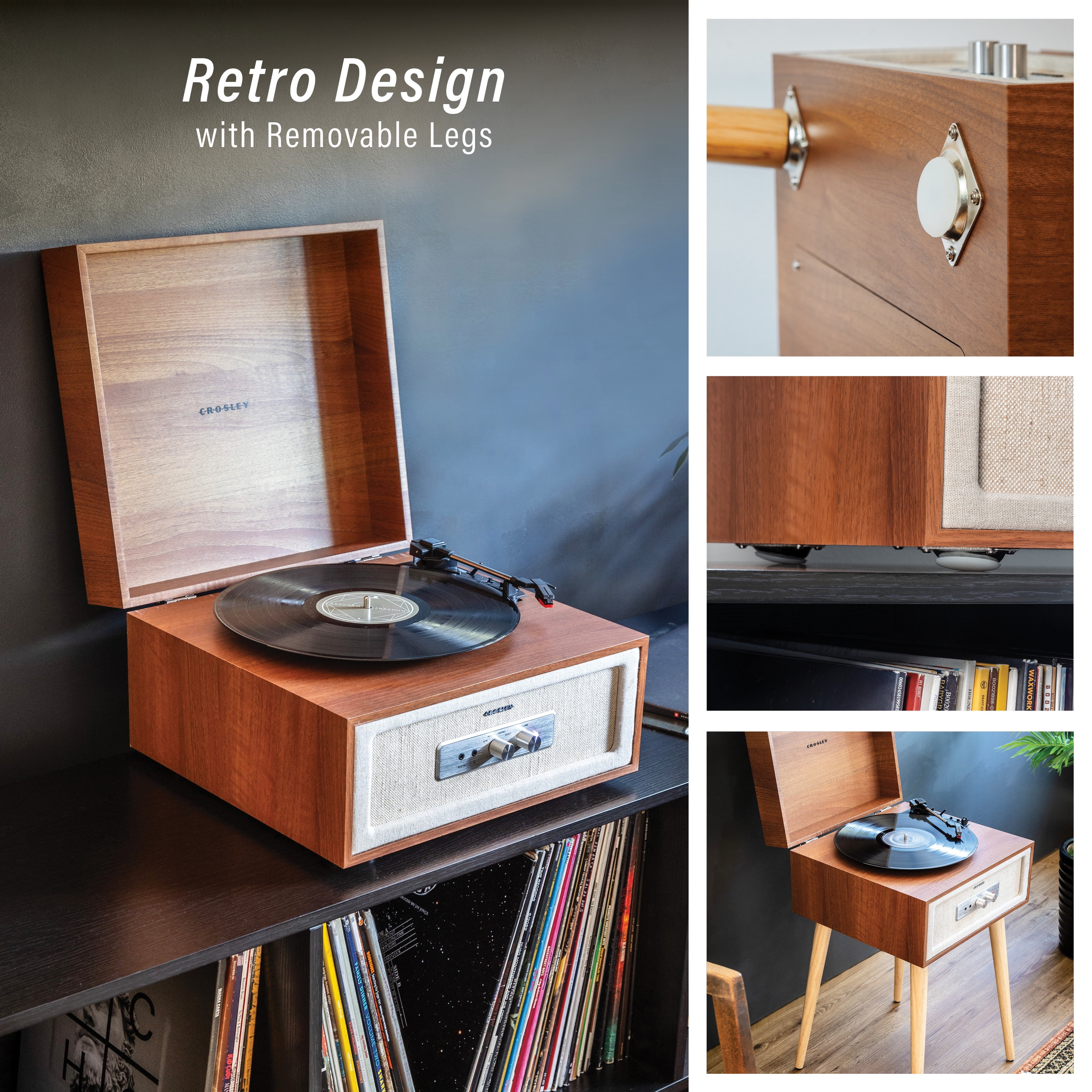 Crosley Rohe Record Player In Natural