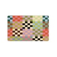 thumbnail image 2 of JML Doormat, Microfiber & Non-Slip Rubber Backing Door Mat - Rug Mats for Porch Entry Way Bathroom/Kitchen, (24"x36") - Colorful Checkered Pattern, 2 of 5
