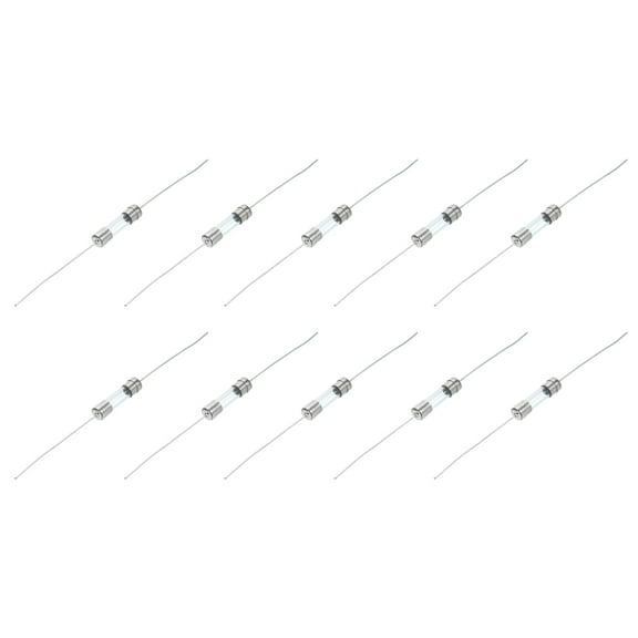 10Pcs Glass Tube Fuses, Axial-with Wire 5x20mm 5A 250V Replacing or Repairing Many Home Electronics (F5A)